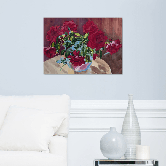 Bouquet of red roses