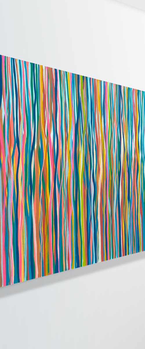Yarrabee Funk - 152 x 61cm acrylic on canvas by George Hall