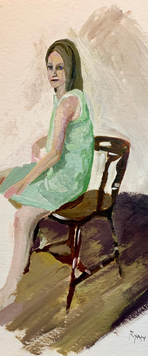 Woman In a Green Dress by Ryan  Louder