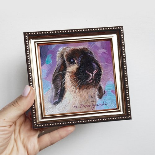 Rabbit portrait by Nataly Derevyanko