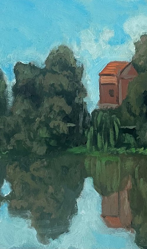 Landscape of Lake Kreuzpfuhl (Berlin) by Uy Nguyen