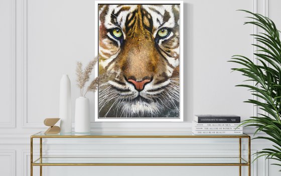 Tiger Eye Acrylic painting by Paul Hardern | Artfinder