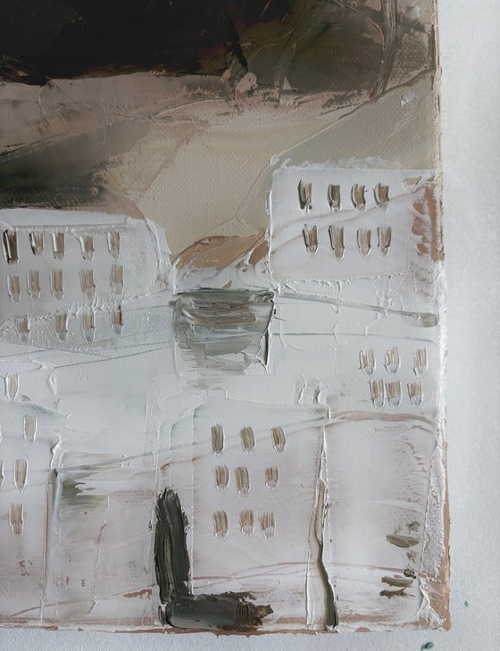 Coastal white mediterranean houses