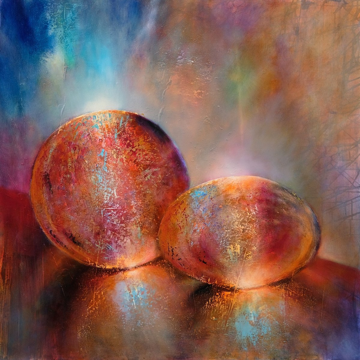 Two marbles by Annette Schmucker