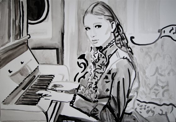 Pianist / 50 x 35 cm