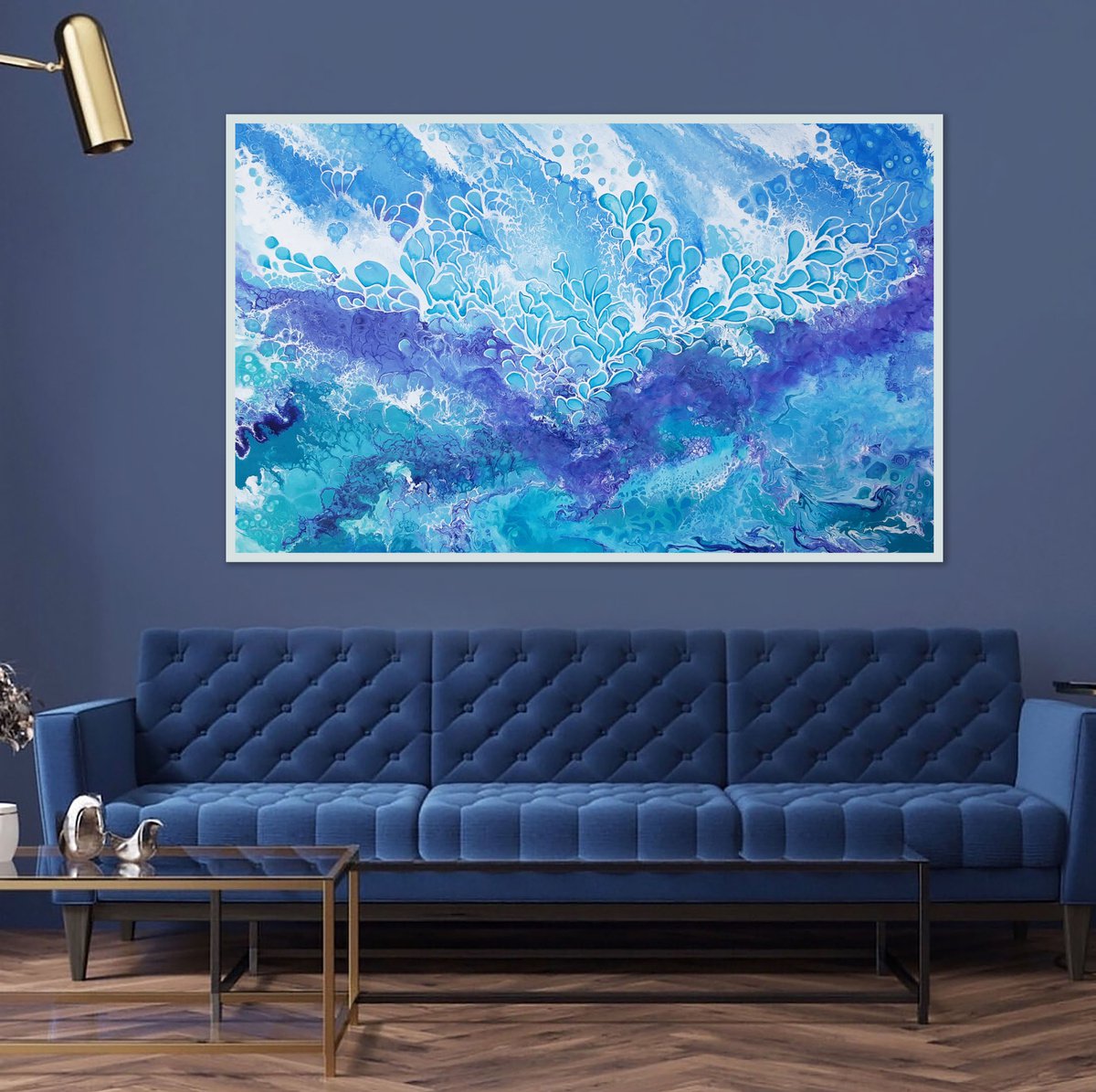 150x100cm. / Abstract Painting 2206 XXL art, large acrylic painting, contemporary art, hom... by Alexandra Dobreikin