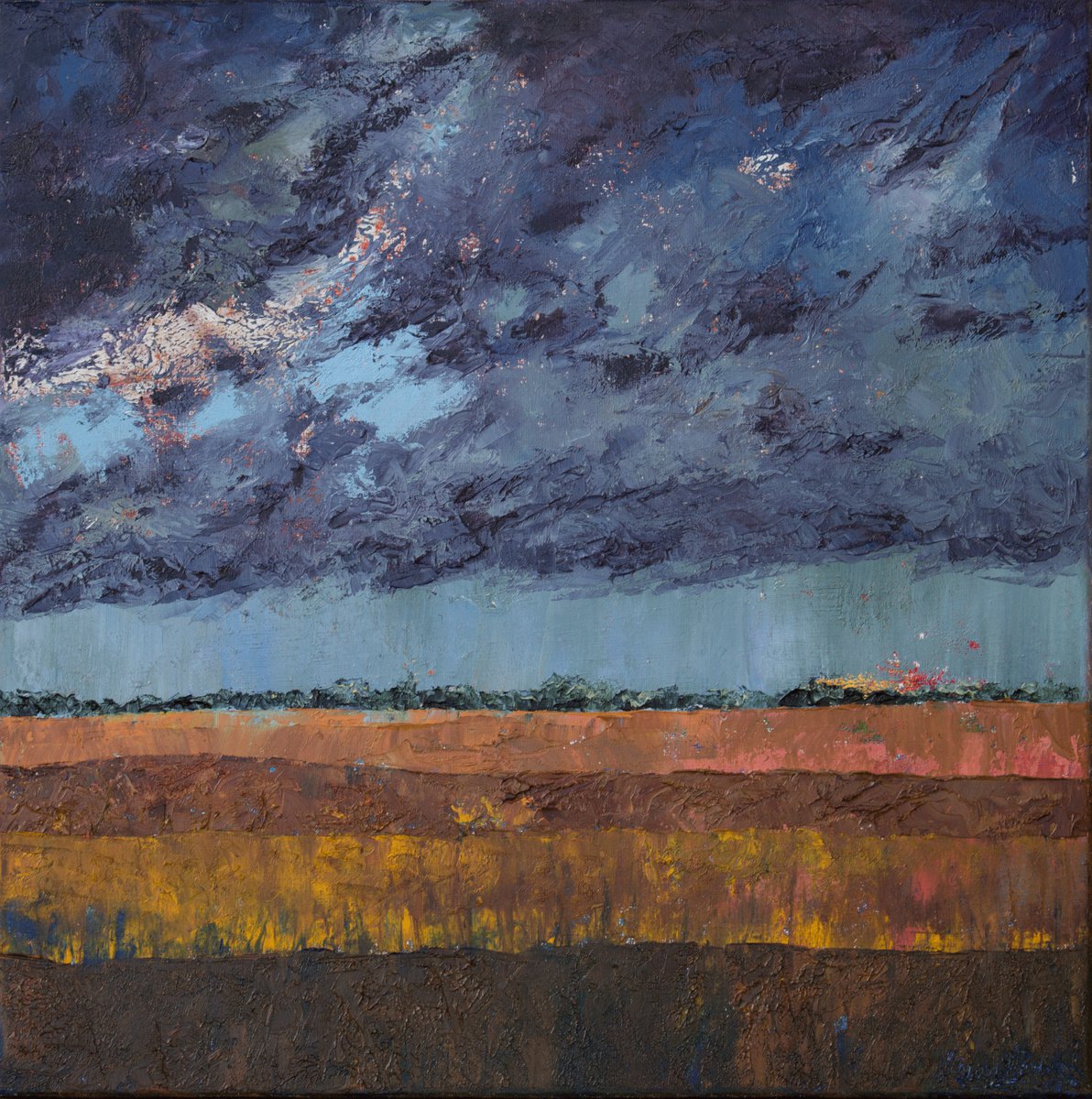 Approaching Prahecq By Lewis Evans, 28 X 28, Artwork For Sale On Artfinder