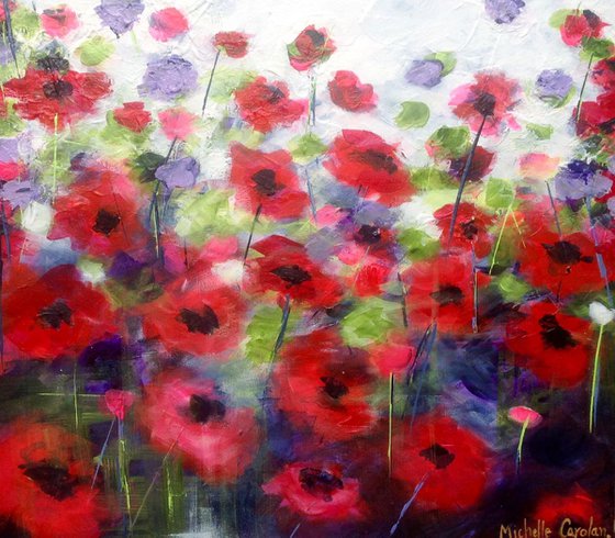 Windswept Poppies