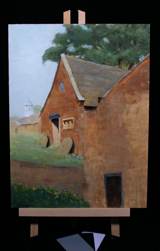 Dunham Massey National Trust Outbuildings Oil Painting