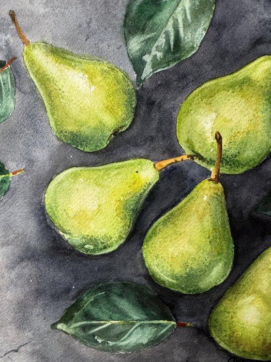 Through the Wall: Green Pears 3