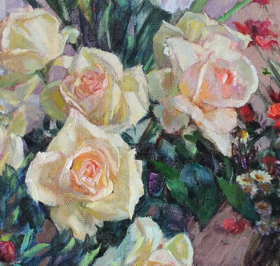 Still life with spring flowers