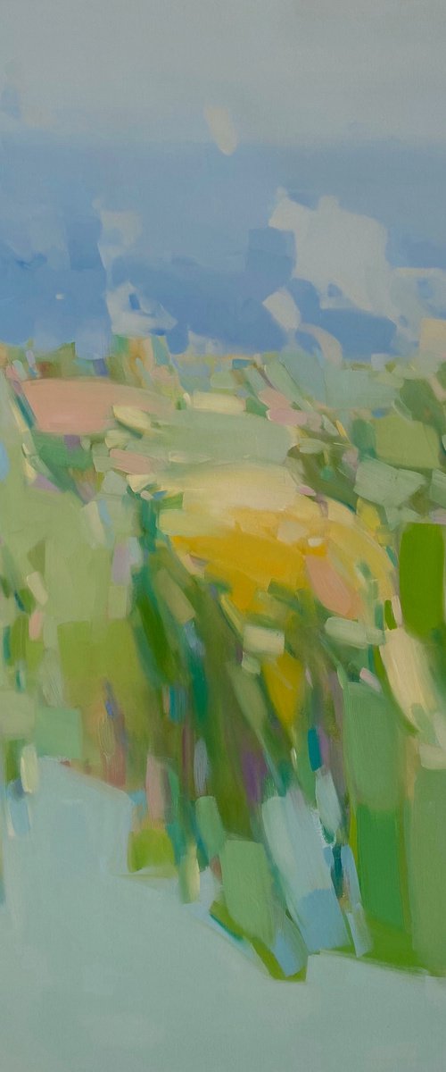 Summer Valley, Original oil painting, Handmade artwork, One of a kind by Vahe Yeremyan