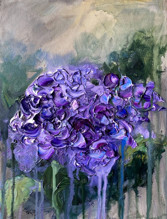 Hydrangea Study — Purple Bloom