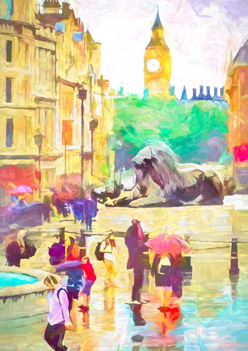 Trafalgar Square - London by KM Arts