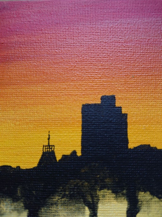 City Sunset Acrylic Painting By Debra Webster Artfinder