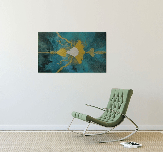 Mirror of the Soul  -  large colorful abstract fantasy painting; home, office decor; gift idea