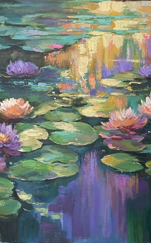 Giverny's Purple Evening by Anna Reznikova
