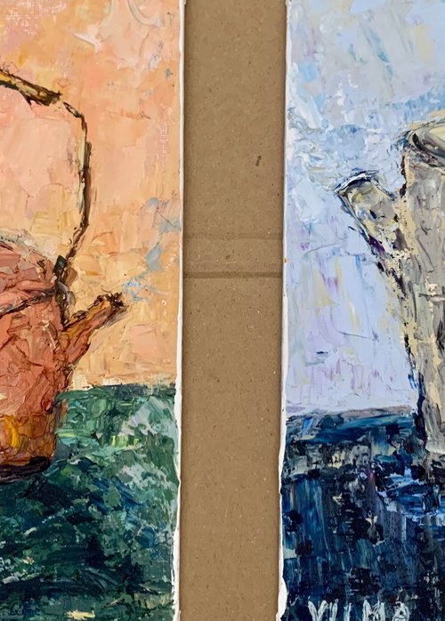 Still life with teapot by Vilma Gataveckienė