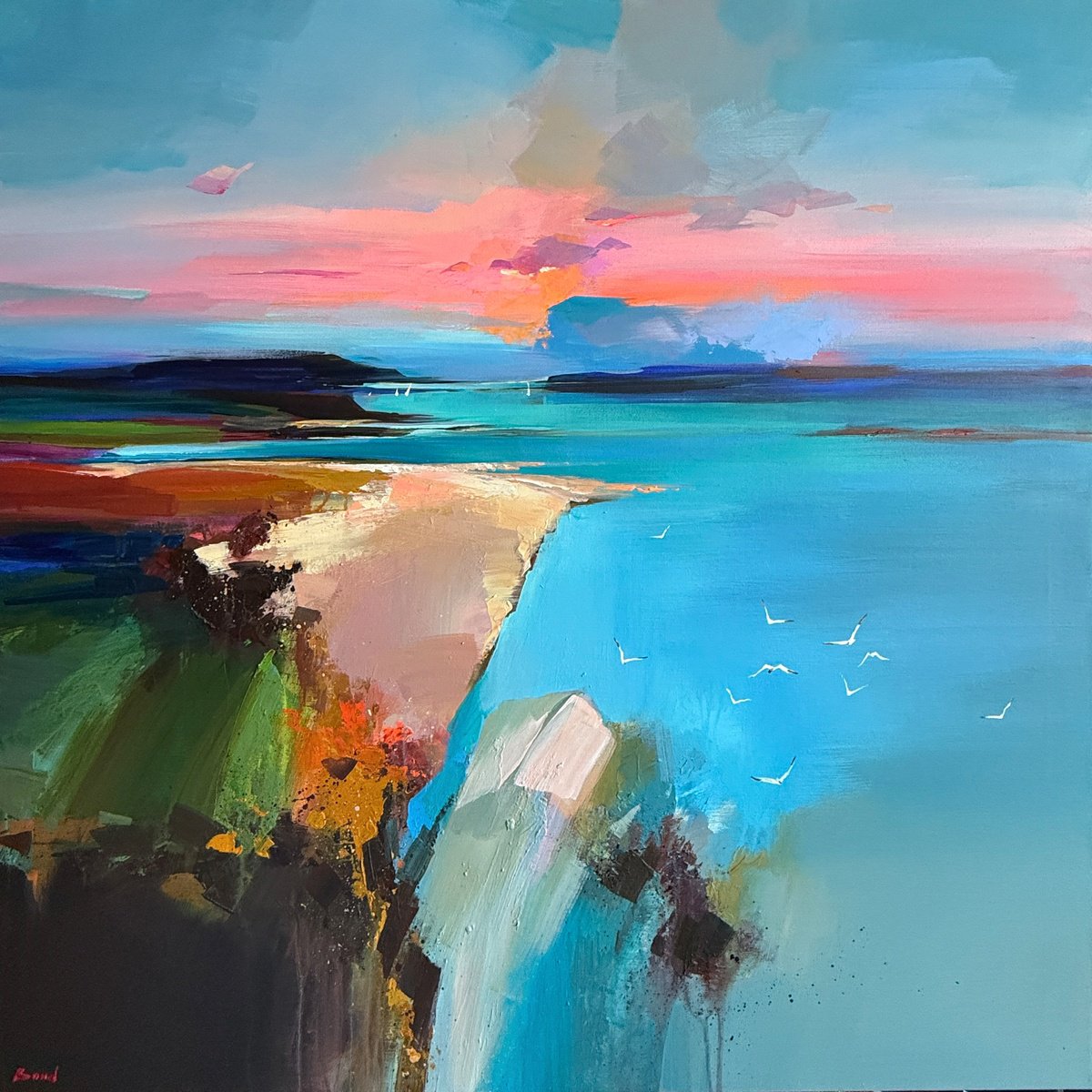 Azure Dreaminess By Tetiana Bond, 39 X 39, Artwork For Sale On Artfinder