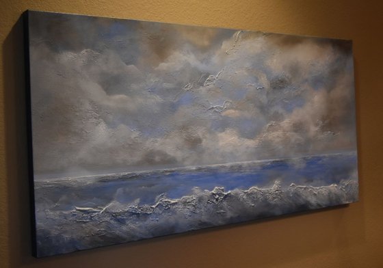 Heavenly Skies Ocean paintings Cloud paintings 48x24in.