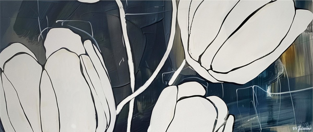 Bouquet Without A Vase #2 By V+V Kniazievi, 79 X 31, Artwork For Sale On Artfinder