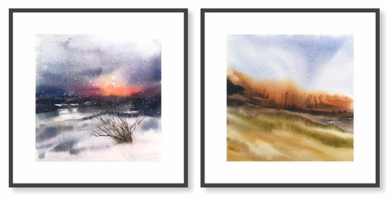 Landscape painting set