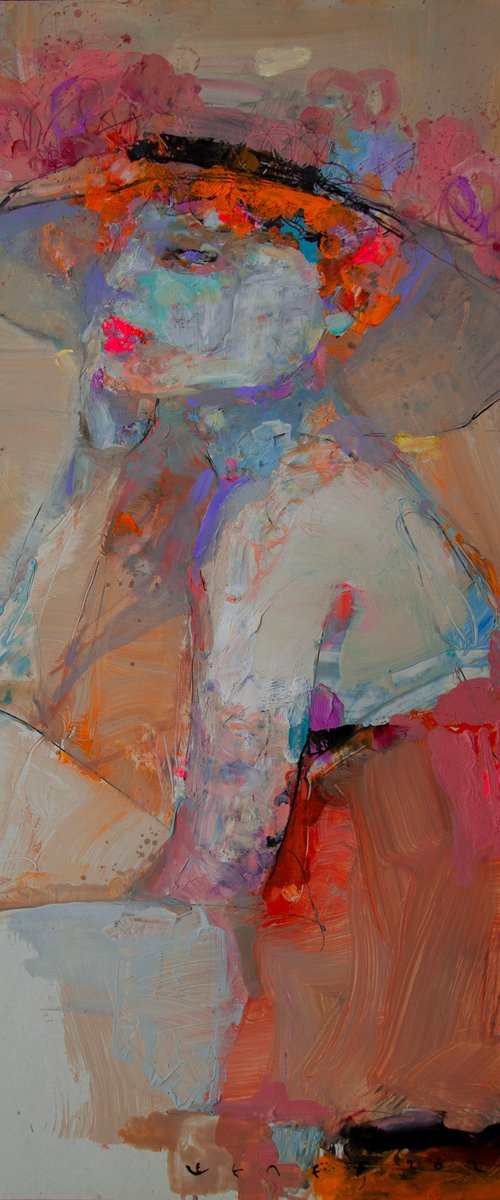 Bored Girl in Pink by Victor Sheleg