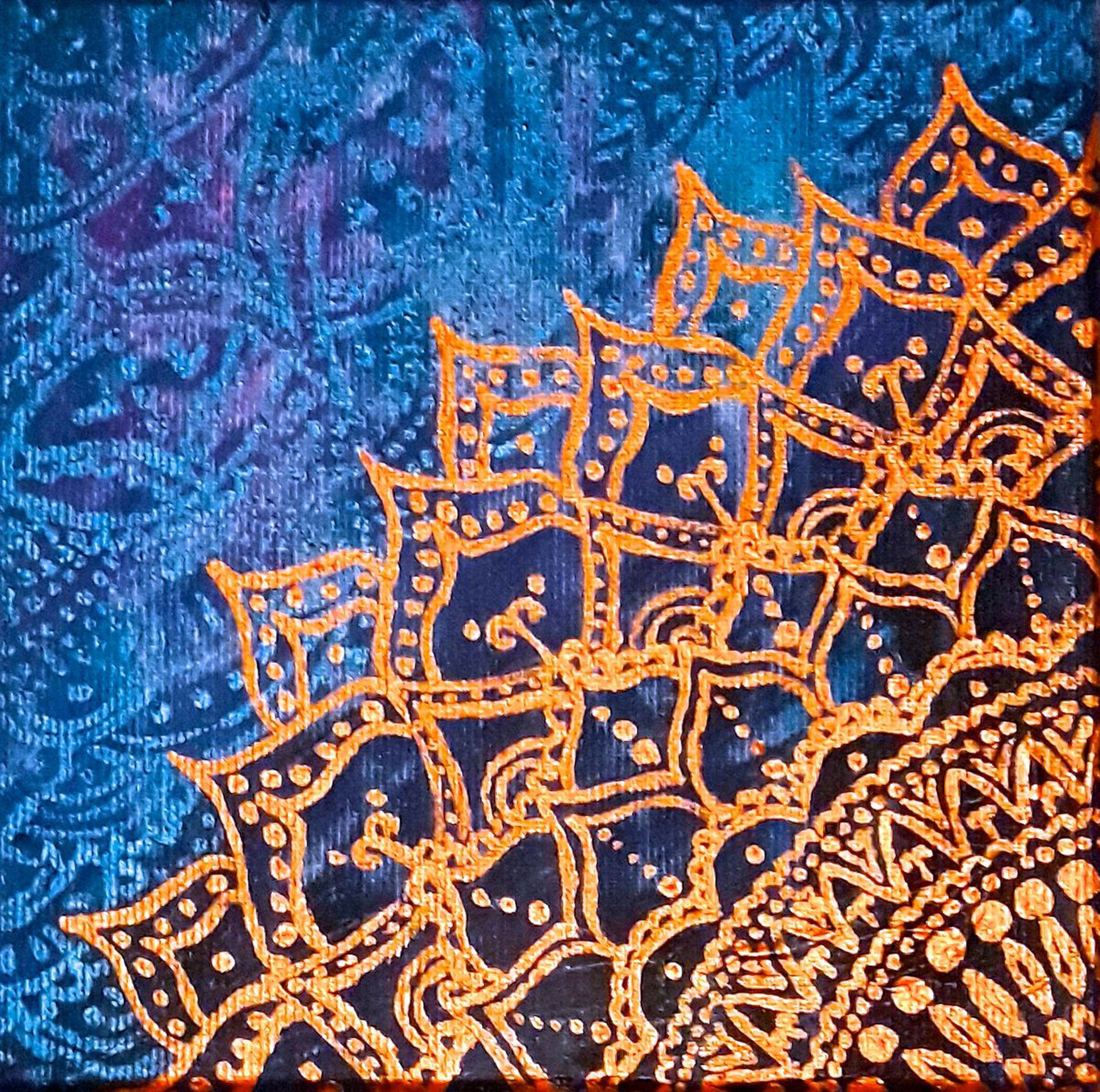 6 X6 15x15cm Mandala Theme Original Small C Artfinder