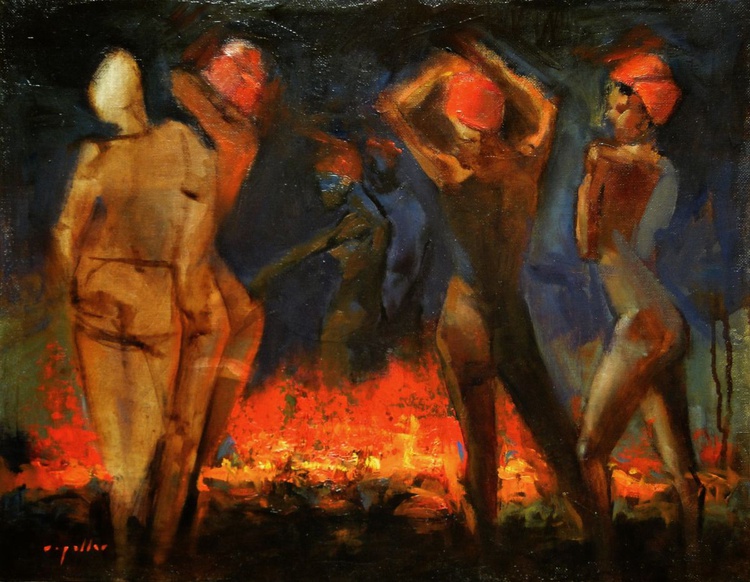 Fire Dance 2 2017 Oil Painting By Rick Paller Artfinder