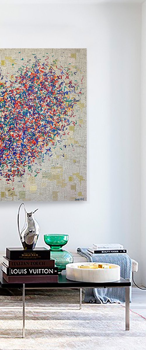 The Balanced Optimist 127 x 127cm by George Hall
