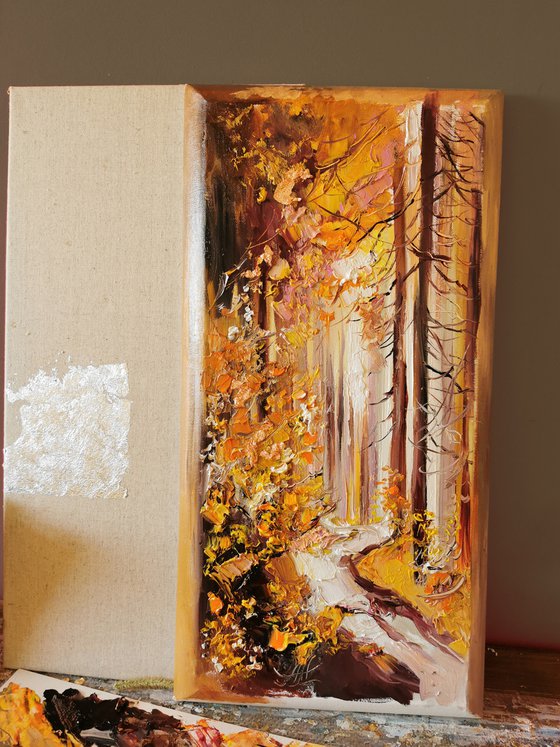 Autumn Painting set, Fall Canvas art, Set paintings