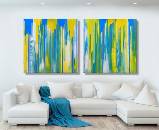 Sweet Summer Day - XL Diptych