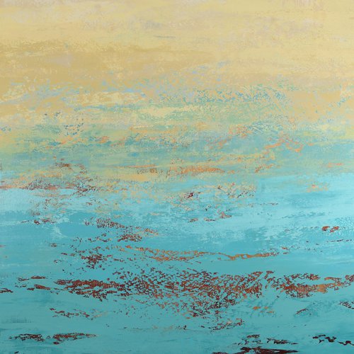 Fusion - Modern Abstract Expressionist Seascape by Suzanne Vaughan