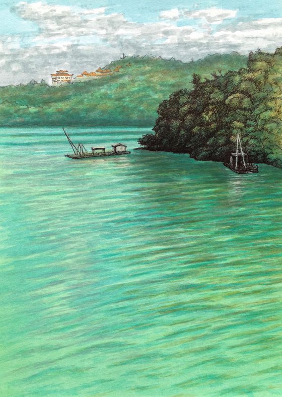 Morning Colours on Sun Moon Lake