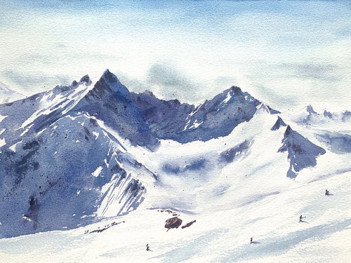 Snowy mountains series / 1 by Anna Zadorozhnaya