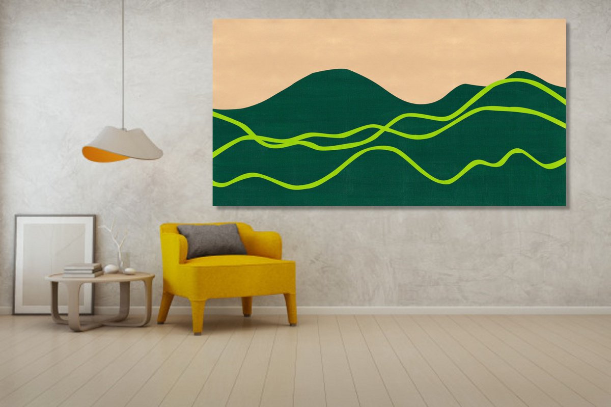  Modern Landscape #62 By Marina Krylova, 67 X 35, Artwork For Sale On Artfinder