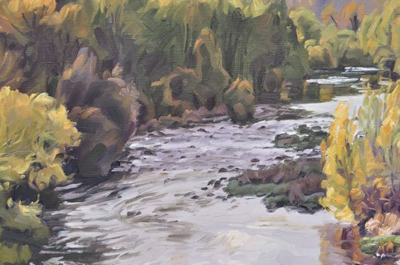 The Loire at Coubon, autumn light