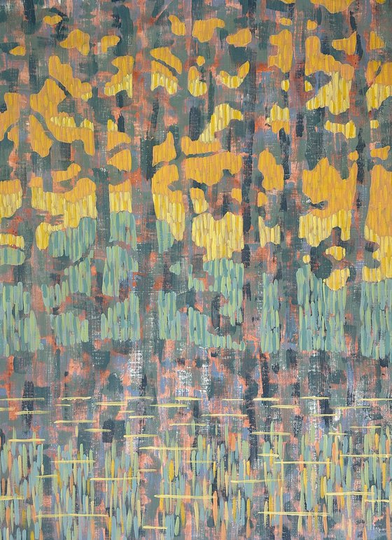 Pine Coast at Sunset. Diptych