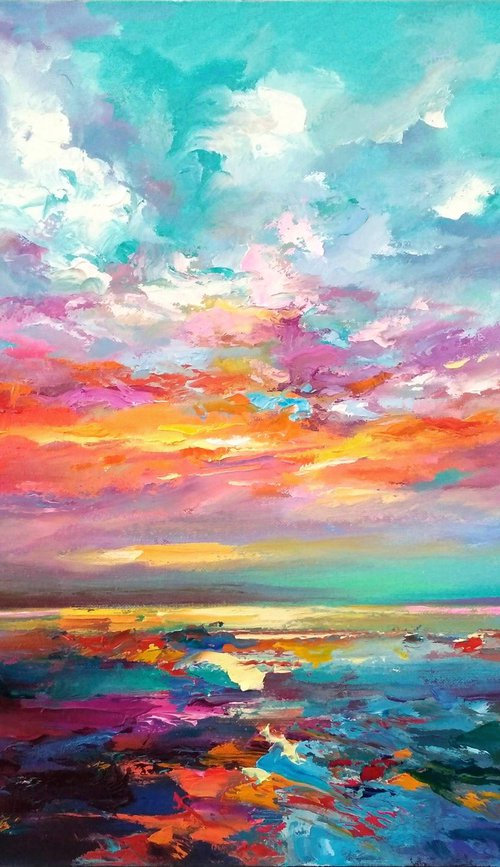 Abstract morning seascape 03 by Andrej  Ostapchuk