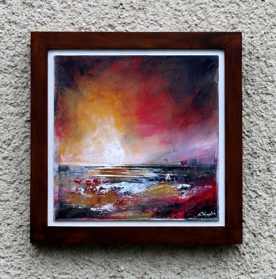 Embezzled Memories - framed abstract landscape