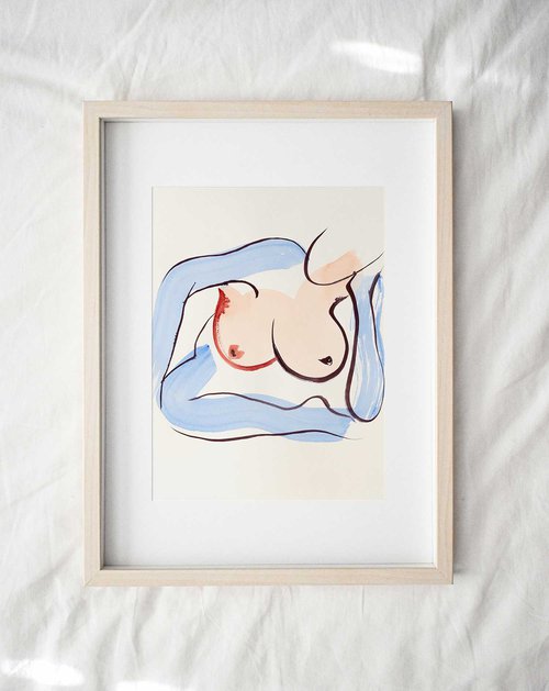 'Thoughts', nude study by Eve Devore