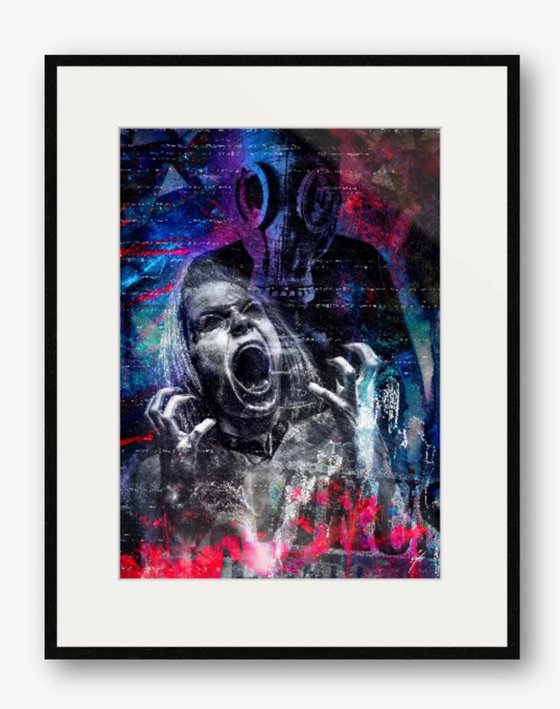 PANDEMIC NIGHTMARE | 2021 | DIGITAL ARTWORK PRINTED ON PAPER | HIGH QUALITY | UNIQUE EDITION | SIMONE MORANA CYLA | 50 X 70 CM