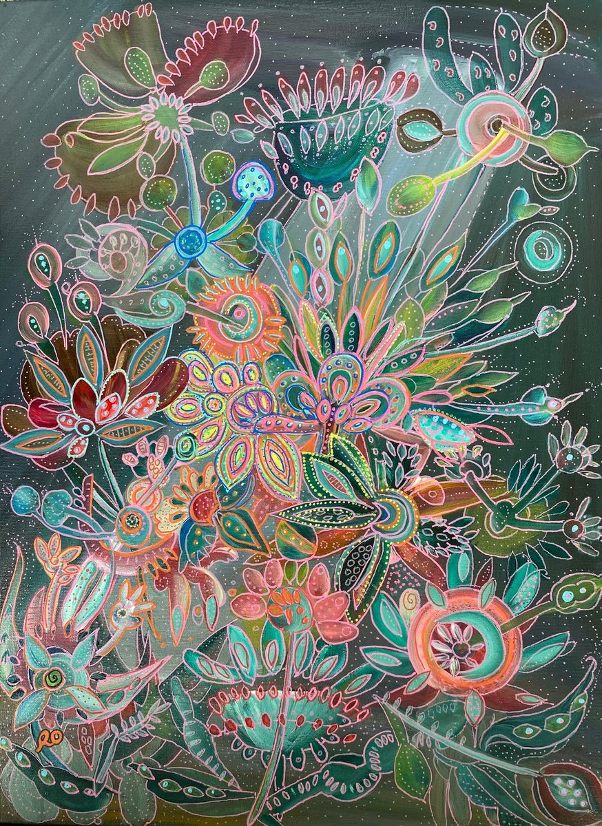  Flower Fantasy By Olga Rokhmanyuk | Roartus, 18 X 24, Artwork For Sale On Artfinder