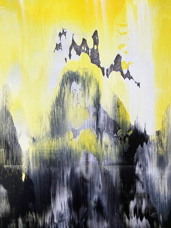 "We Mean It" - Save As A Series - Original PMS Abstract Diptych Acrylic Paintings On Plexiglass, Framed - 52" x 26"