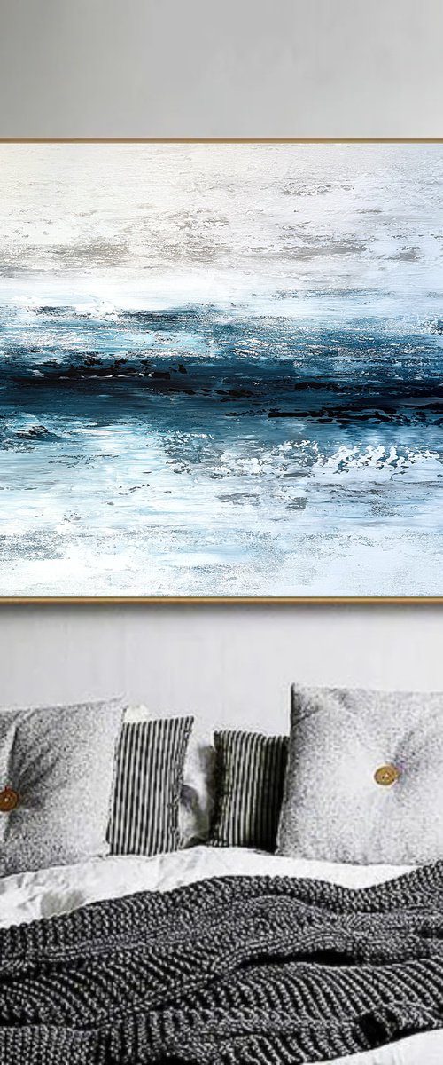 Blue grey seascape by Marina Skromova