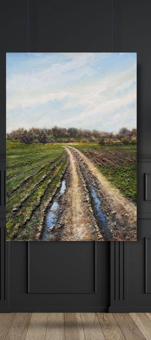 "Rural road in early spring" by Ivan  Grozdanovski