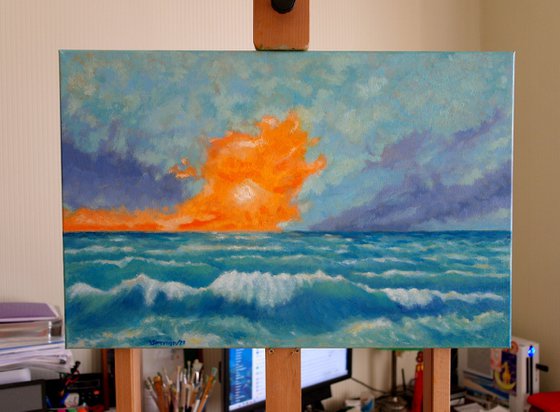 Sunset on Sea Shore