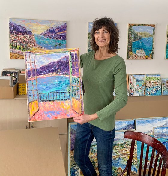 Colorful French Riviera. Summer terrace