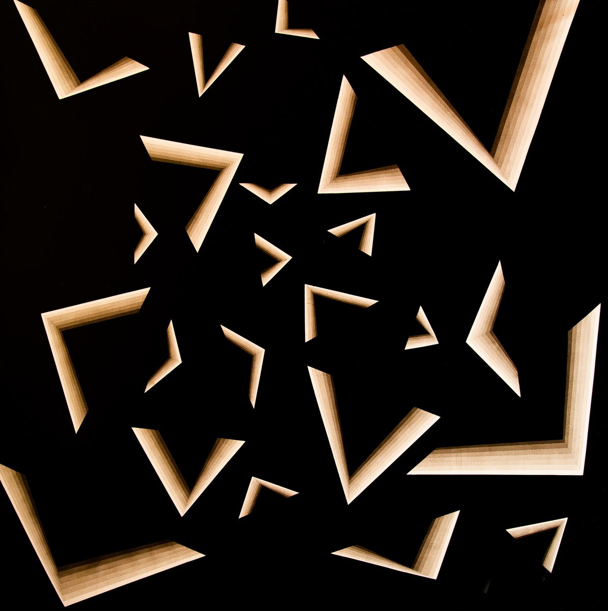 Geometric Abstract Acrylic Painting By Catia Goffinet, 57 X 56, Time 3, Original Artwork