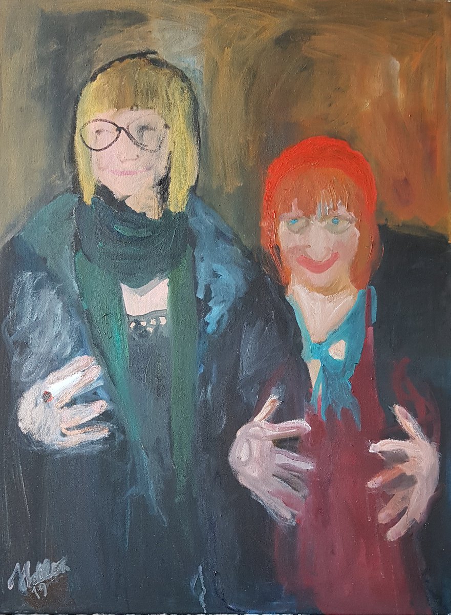 Portrait, two women by Irina Seller